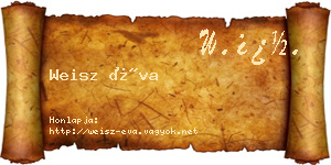 Weisz Éva névjegykártya
